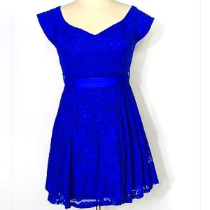 Electric Blue Juniors Medium Mini Dress